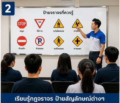 เรียนขับรถ มือใหม่หัดขับ บรรยากาศการเรียน 3