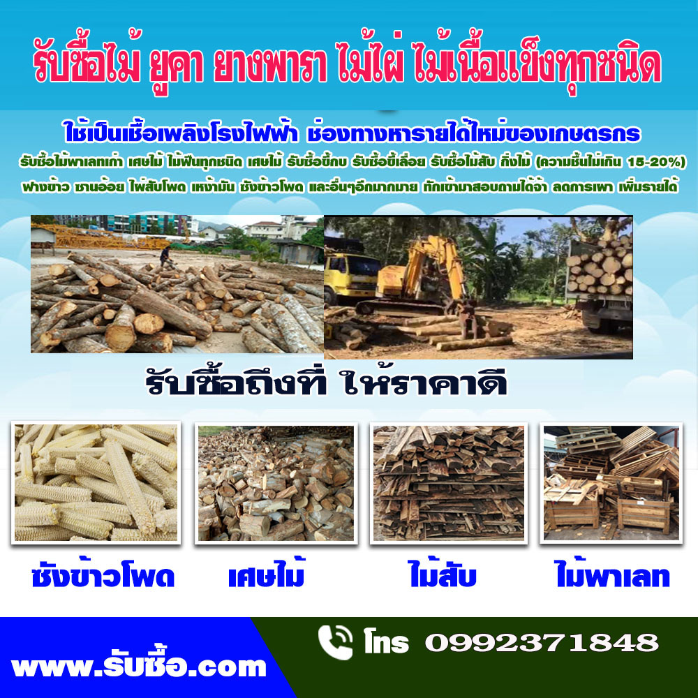 รับซื้อเศษไม้อำเภอพล