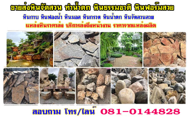 ขายหินจัดสวนรังสิต โทร 081-0144828